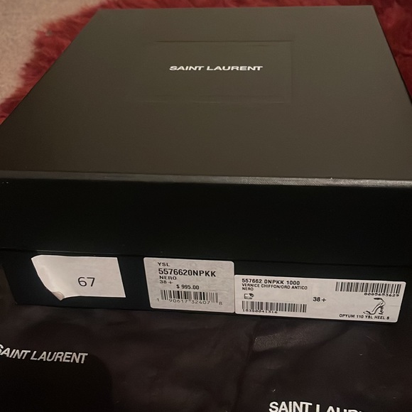 YSL HEELS BLACK (38) 8 WORN TWICE - Picture 5 of 5